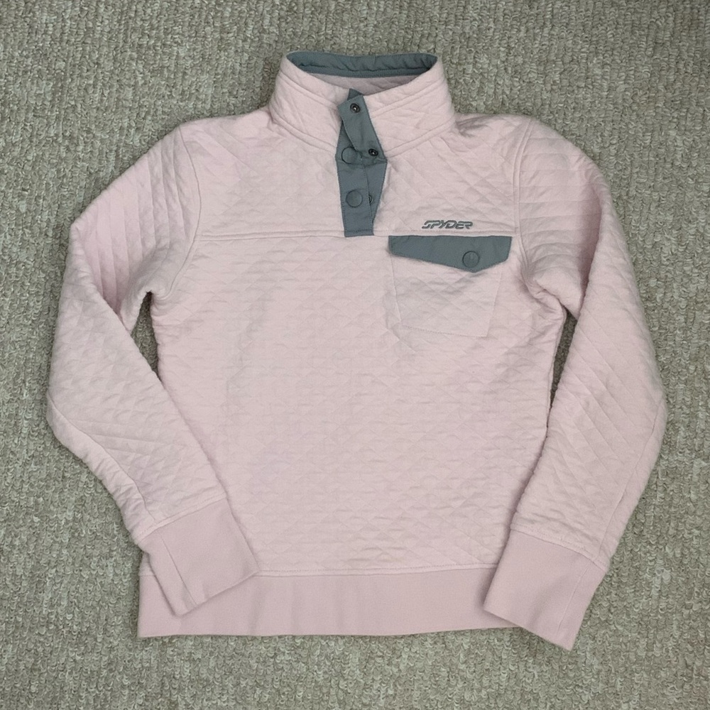 Pink Spyder Quilted Pullover